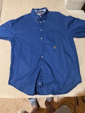 Tommy Hilfiger Men's Button-Down Shirt in Navy